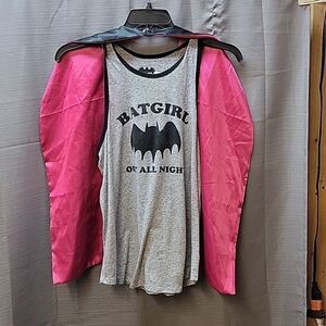 DC Comics Bat Girl Out All Night graphic racerback tank top Junior size XL 15-17